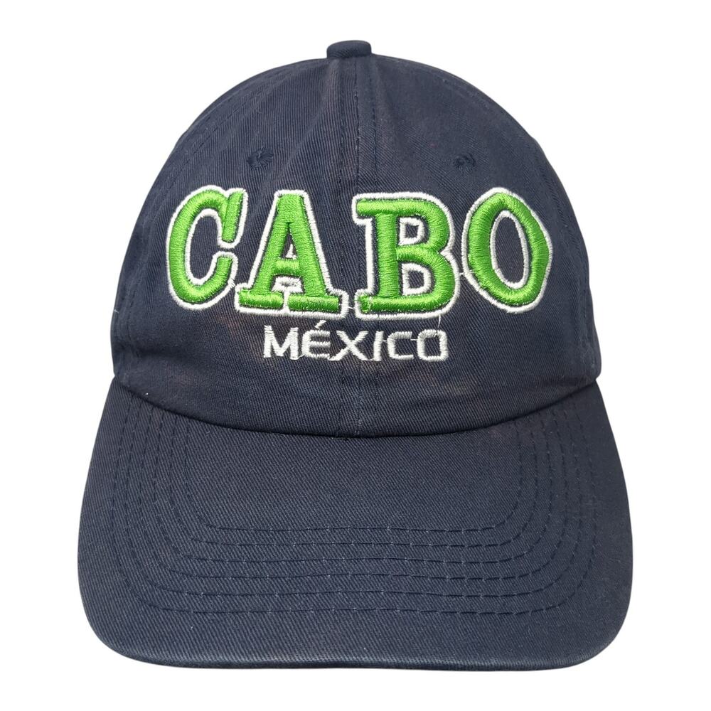 Cabo Mexico Slideback Baseball Cap Blue One Size Adjustable Embroidered 6 Panel